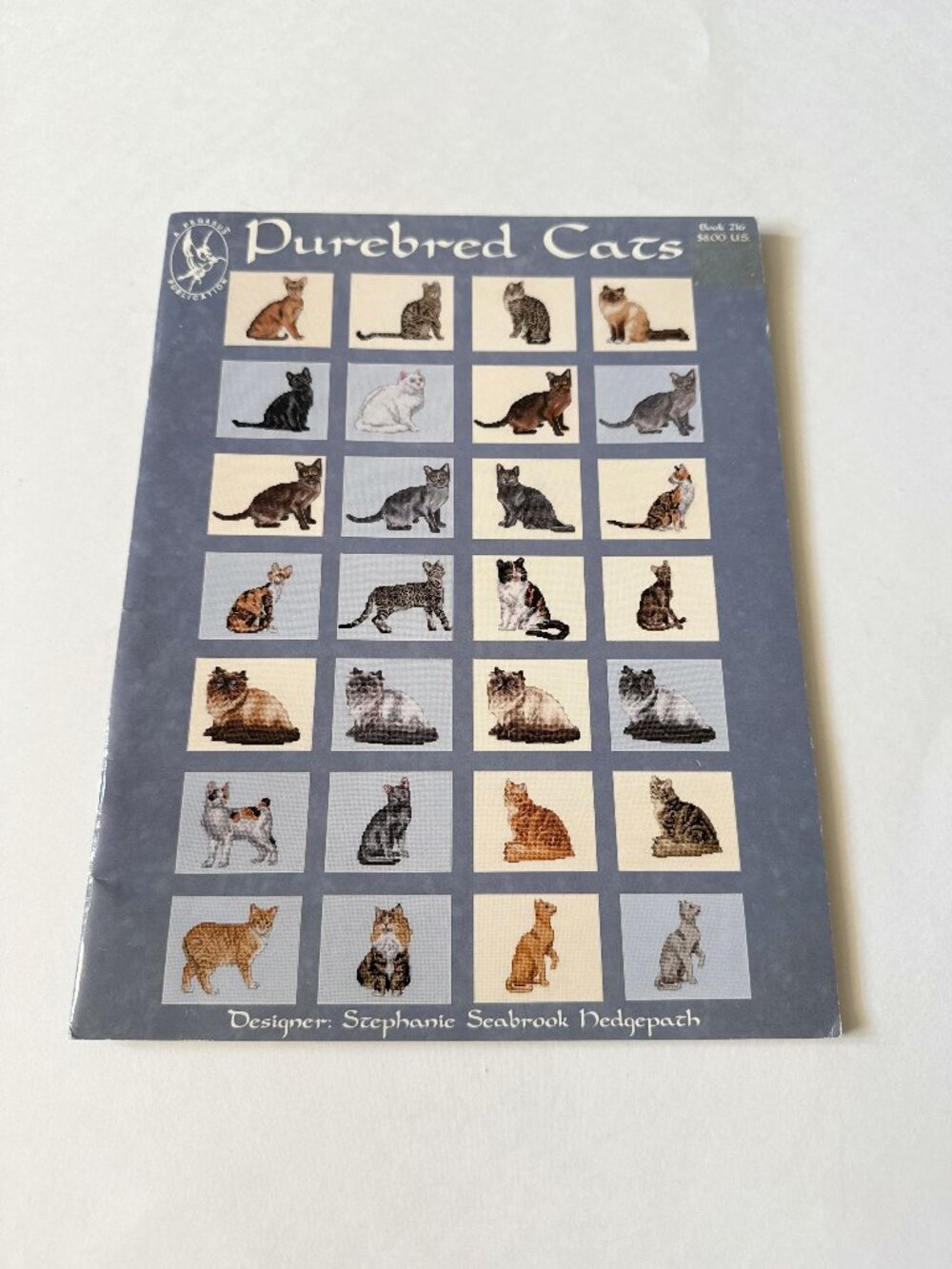 Purebred Cats Cross Stitch Vintage Booklet